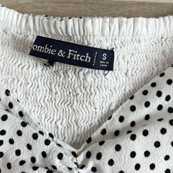 Abercrombie & Fitch White and Black Polka Dot Mini Dress - Picture 4 of 8